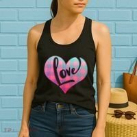 Buffalo Plaid Love Heart Valentines Day Women's Tank Top thumb 2