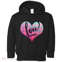 Buffalo Plaid Love Heart Valentines Day Toddler Hoodie thumb 0
