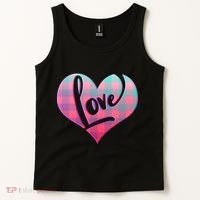 Buffalo Plaid Love Heart Valentines Day Tank Top thumb 2