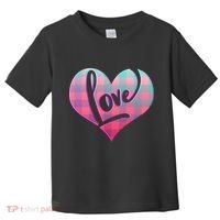Buffalo Plaid Love Heart Valentines Day Toddler T-Shirt thumb 0