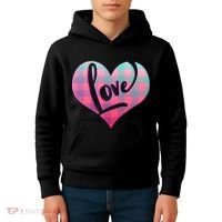 Buffalo Plaid Love Heart Valentines Day Kids Hoodie thumb 4