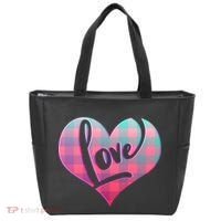 Buffalo Plaid Love Heart Valentines Day Tote Bag thumb 0