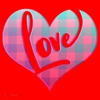 Buffalo Plaid Love Heart Valentines Day Santa Hat thumb 1