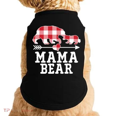 Buffalo Plaid Mama Bear Doggie Tank