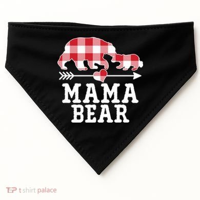 Buffalo Plaid Mama Bear USA-Made Doggie Bandana