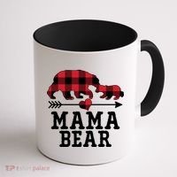 Buffalo Plaid Mama Bear Coffee Mug thumb 1