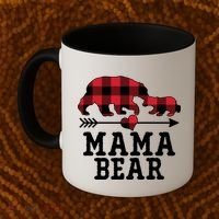 Buffalo Plaid Mama Bear Coffee Mug thumb 2