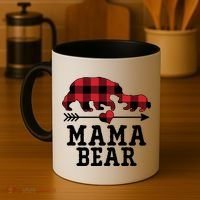 Buffalo Plaid Mama Bear Coffee Mug thumb 4