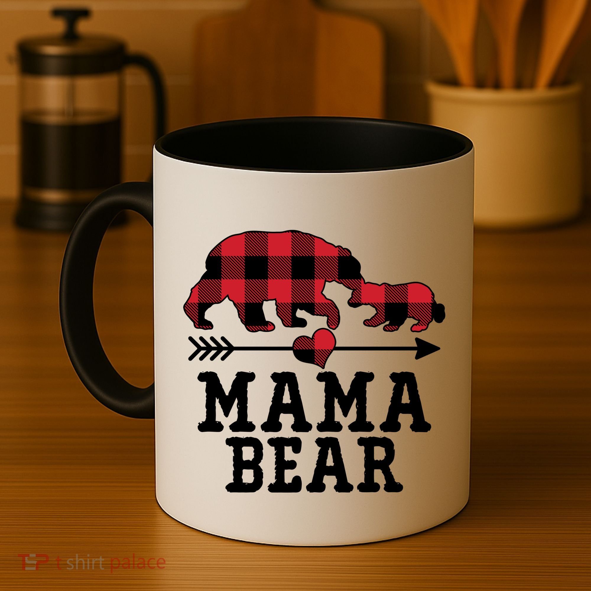 Buffalo Plaid Mama Bear Coffee Mug