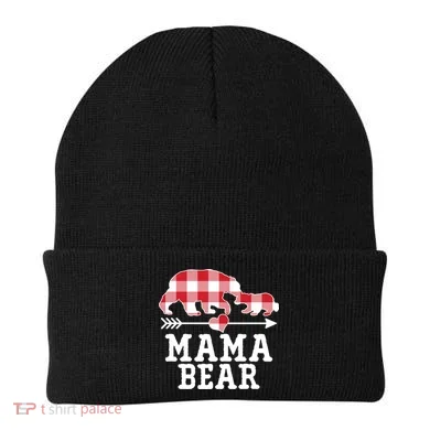 Buffalo Plaid Mama Bear Beanie