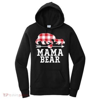 Buffalo Plaid Mama Bear Women's Hoodie