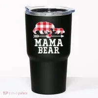 Buffalo Plaid Mama Bear Tumbler thumb 0