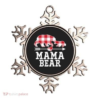 Buffalo Plaid Mama Bear Ornament