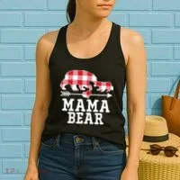 Buffalo Plaid Mama Bear Women's Tank Top thumb 2