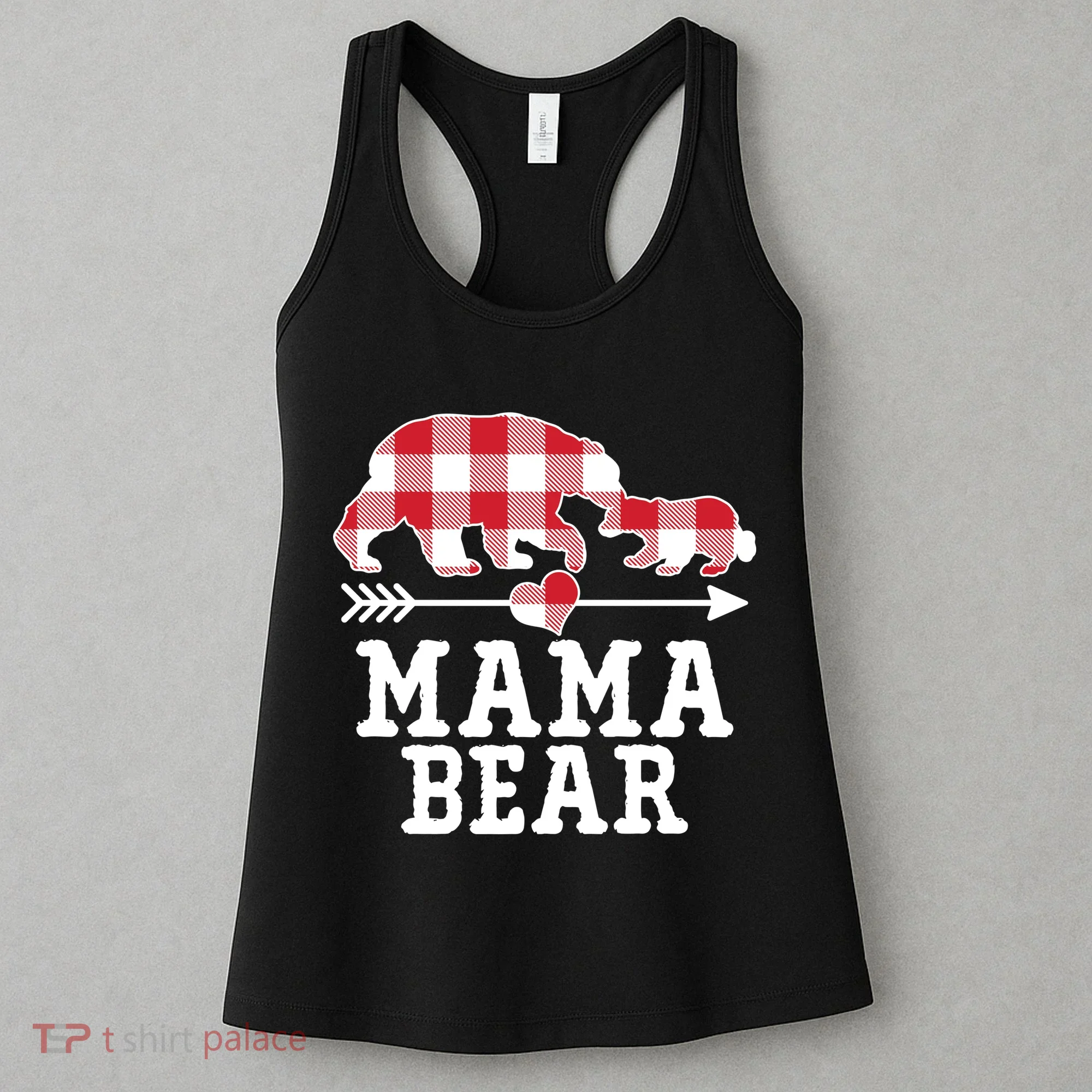 Buffalo Plaid Mama Bear Women's Tank Top