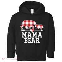 Buffalo Plaid Mama Bear Toddler Hoodie thumb 0