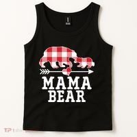 Buffalo Plaid Mama Bear Tank Top thumb 2
