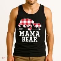 Buffalo Plaid Mama Bear Tank Top thumb 3
