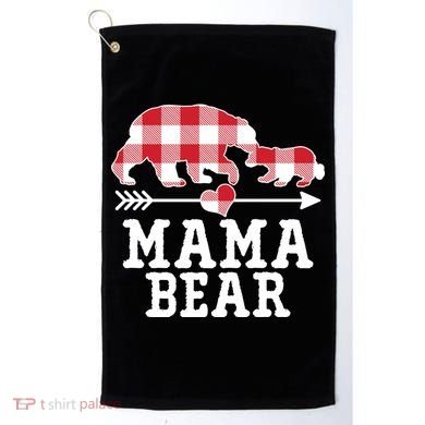 Buffalo Plaid Mama Bear Golf Towel