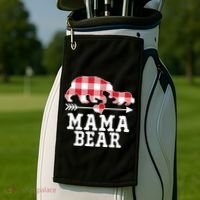 Buffalo Plaid Mama Bear Golf Towel thumb 2