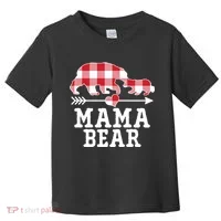 Buffalo Plaid Mama Bear Toddler T-Shirt thumb 0