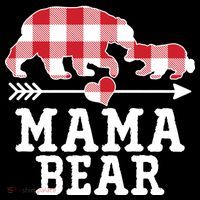 Buffalo Plaid Mama Bear Women's Long Sleeve Shirt thumb 2