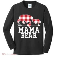 Buffalo Plaid Mama Bear Kids Long Sleeve Shirt thumb 0