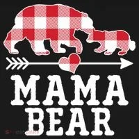 Buffalo Plaid Mama Bear Kids Long Sleeve Shirt thumb 2