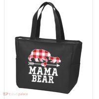 Buffalo Plaid Mama Bear Tote Bag thumb 3