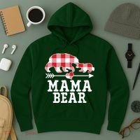 Buffalo Plaid Mama Bear Hoodie thumb 3