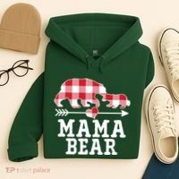 Buffalo Plaid Mama Bear Hoodie thumb 4