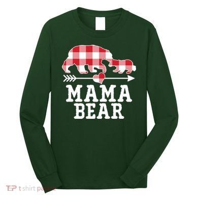 Buffalo Plaid Mama Bear Long Sleeve Shirt
