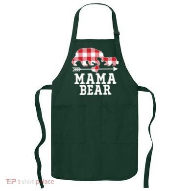 Buffalo Plaid Mama Bear Apron