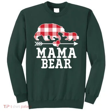 Buffalo Plaid Mama Bear Sweatshirt