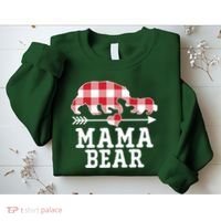 Buffalo Plaid Mama Bear Sweatshirt thumb 2