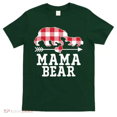 Buffalo Plaid Mama Bear T-Shirt