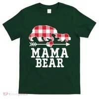 Buffalo Plaid Mama Bear T-Shirt thumb 0