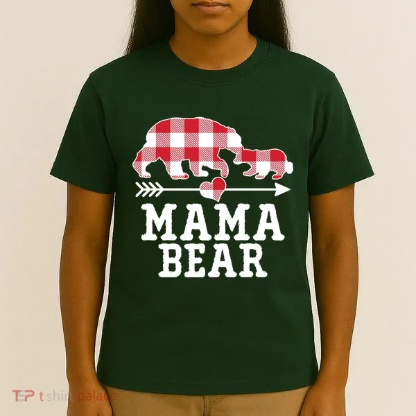 Buffalo Plaid Mama Bear T-Shirt
