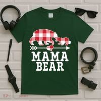 Buffalo Plaid Mama Bear T-Shirt thumb 5