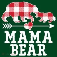 Buffalo Plaid Mama Bear T-Shirt thumb 7