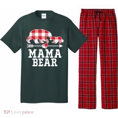 Buffalo Plaid Mama Bear Pajama Set