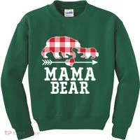 Buffalo Plaid Mama Bear Kids Sweatshirt thumb 0