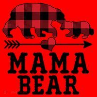 Buffalo Plaid Mama Bear Santa Hat thumb 1