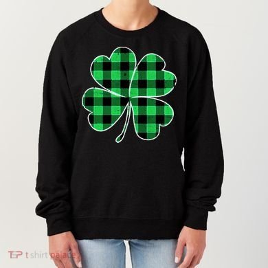 Buffalo Plaid Vintage Clover Women's Sweatshirt