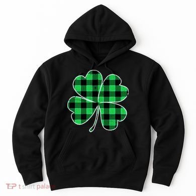 Buffalo Plaid Vintage Clover Hoodie