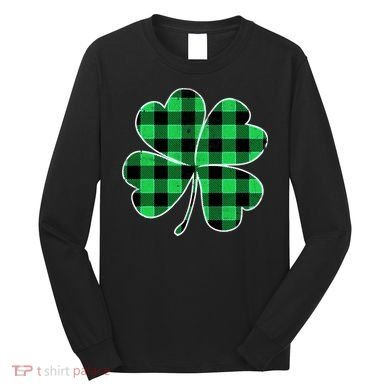 Buffalo Plaid Vintage Clover Long Sleeve Shirt