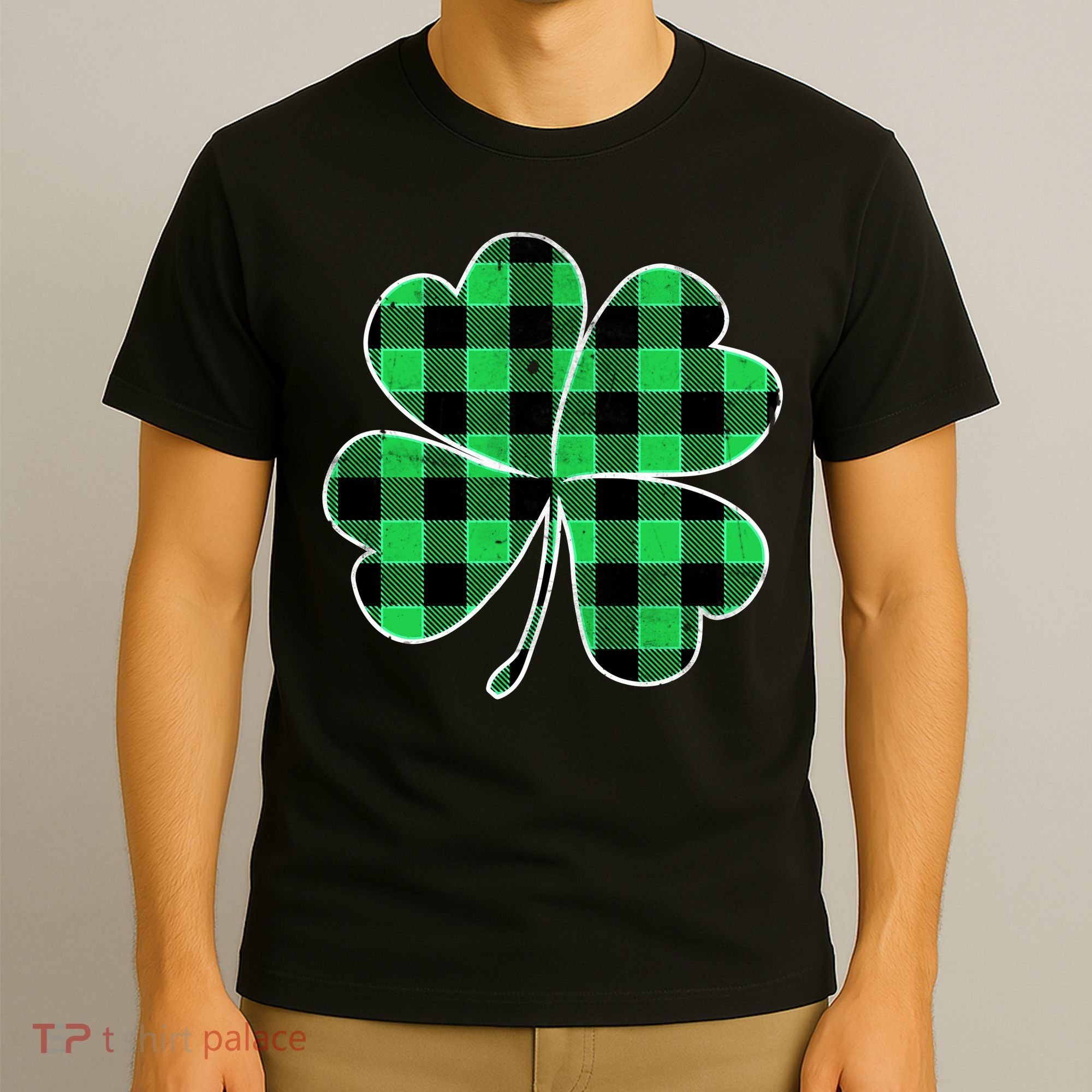 Buffalo Plaid Vintage Clover T-Shirt