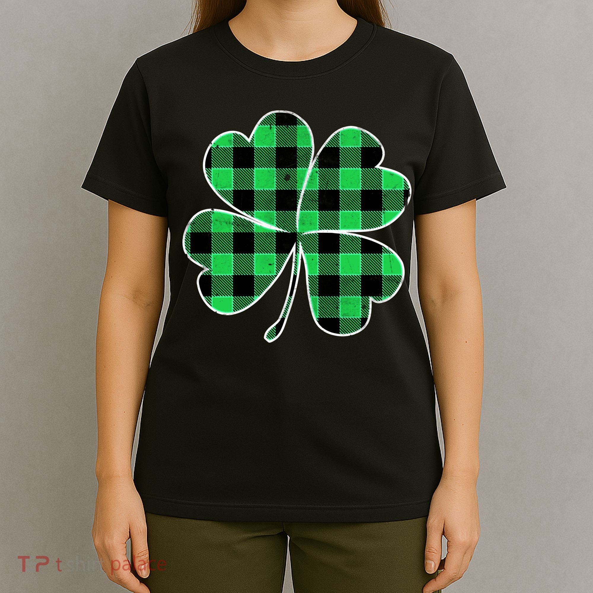 Buffalo Plaid Vintage Clover T-Shirt