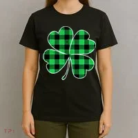 Buffalo Plaid Vintage Clover T-Shirt thumb 4