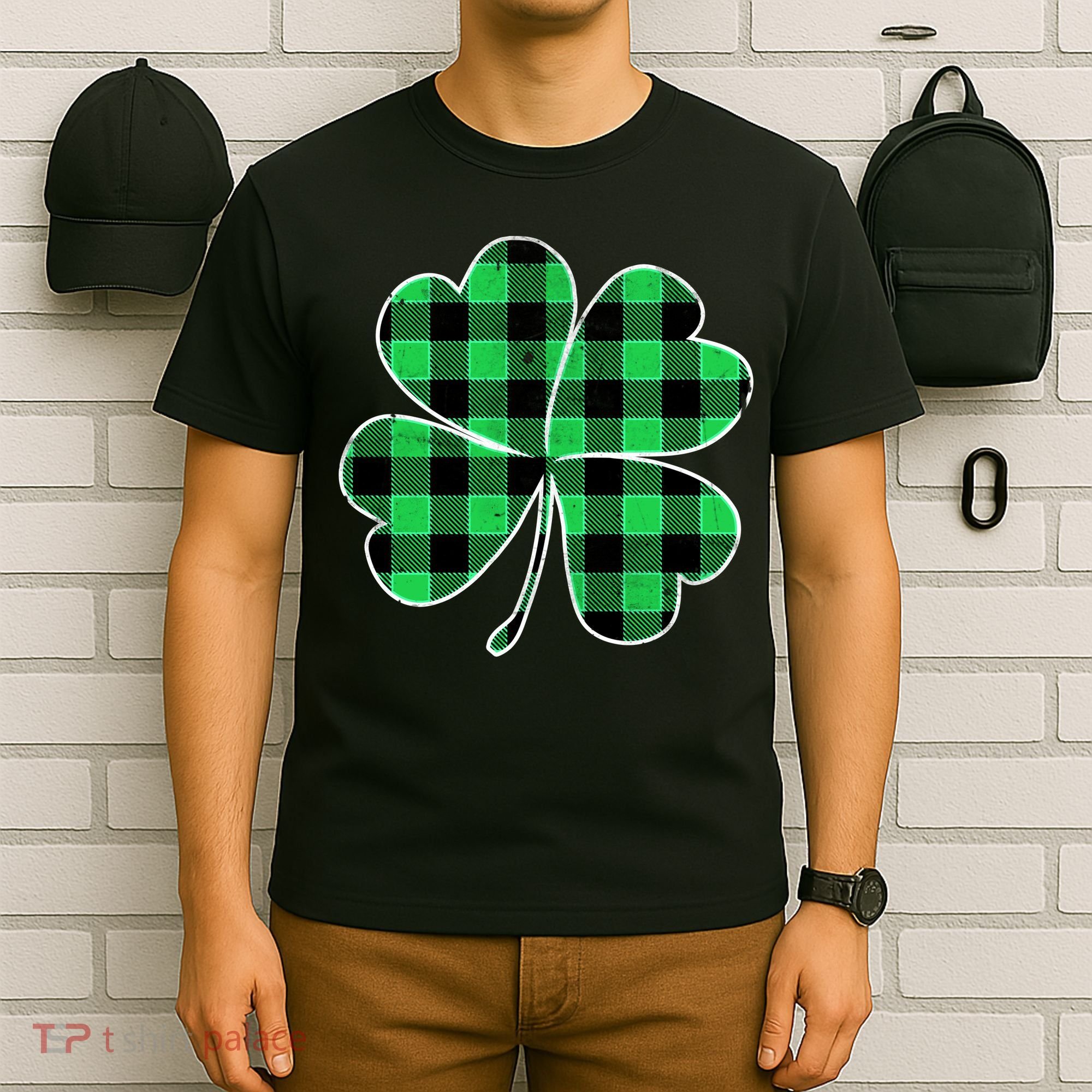 Buffalo Plaid Vintage Clover T-Shirt